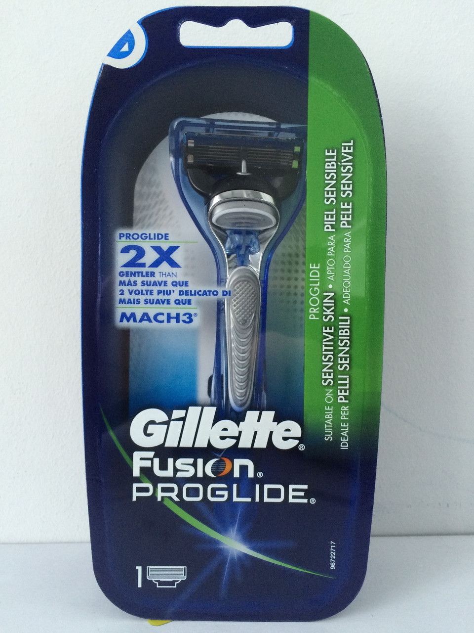 Станок для гоління чоловічий Gillette Fusion Proglide (Жилет верстат + 1 картридж зелений)