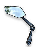 Дзеркало на велосипед самокат мотоцикл мопед заднього виду (ліве) з кріпленням на кермо, фото 3