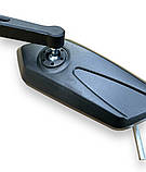 Дзеркало на велосипед самокат мотоцикл мопед заднього виду (ліве) з кріпленням на кермо, фото 6