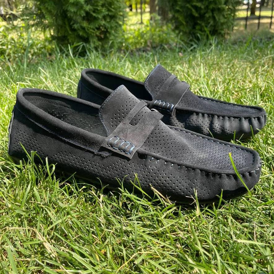 Moccasins Suede Perforated Shoes Large Size 46 47 48 Rosso Avangard ETHEREAL BlackVel Perf BS