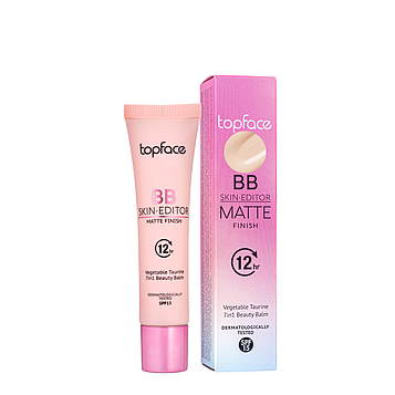 Тональний ВВ крем TopFace Skin Editor Matte Finish с SPF15, № 01 Світло-нюдовий