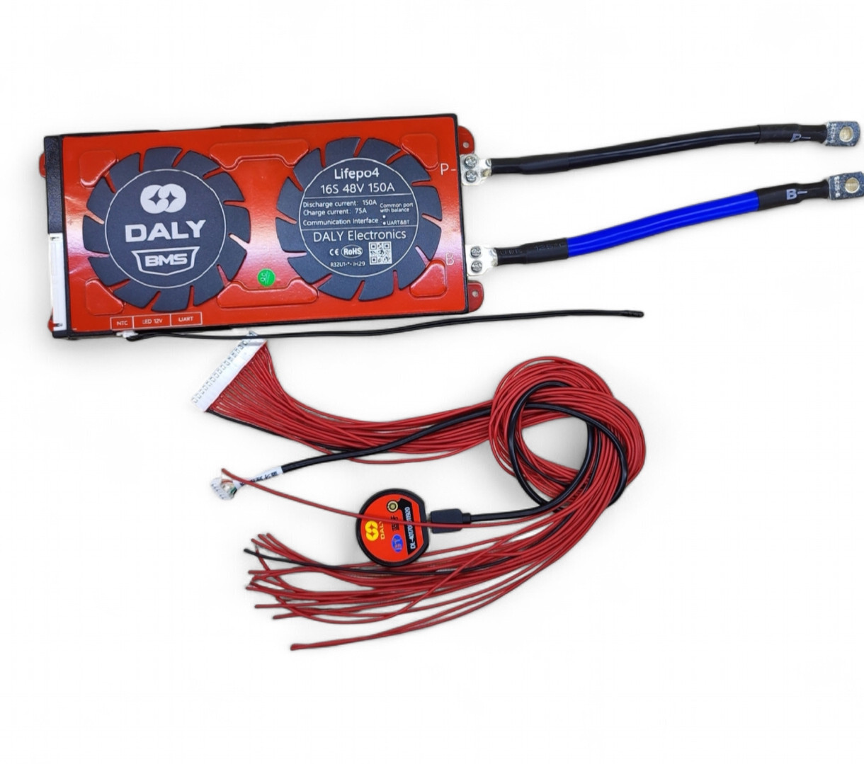 Плата Smart BMS Daly LiFePO4 16S 48 вольт 150A с Bluetooth