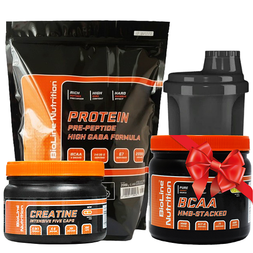 Протеин для мышц + Креатин + BCAA 2:1:1 + Шейкер BioLine Nutrition (ID ...