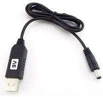 Кабель Power Boost USB-DC 5.5*2.1 1м Чорний