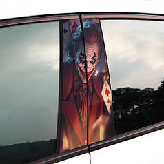Вінілова наклейка на двері авто " Джокер ігрок" 25*48см 2шт