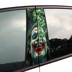 Вінілова наклейка на двері авто " Джокер зелений " 25*48см 2шт