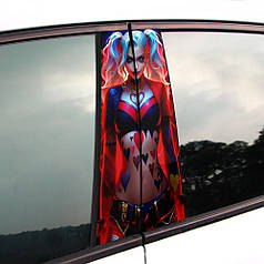 Вінілова наклейка на двері авто " Харлі Кивін 1" 25*48см 2шт