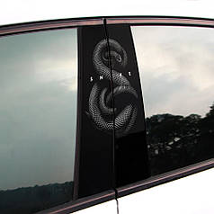Вінілова наклейка на двері авто " Змія" 25*48см 2шт