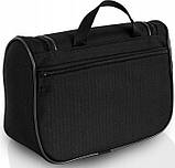 Дорожня косметичка несесер б'юті кейс Reverse 26х20х10 см Чорний (TK-01 black), фото 2