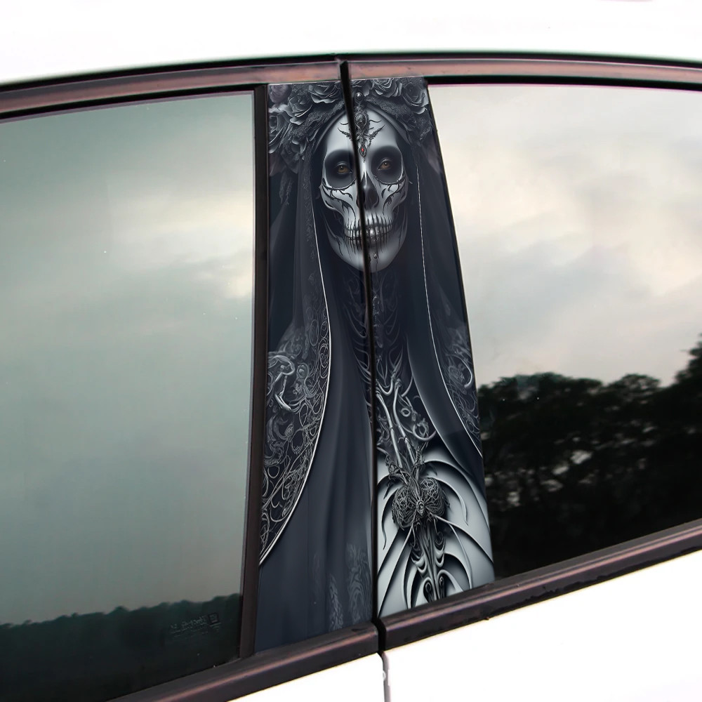 Вінілова наклейка на двері авто " Муерта" 25*48см 2шт