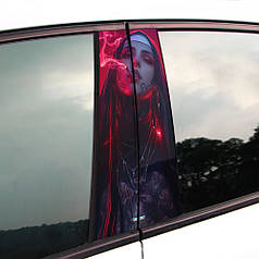 Вінілова наклейка на двері авто " Монахиня" 25*48см 2шт