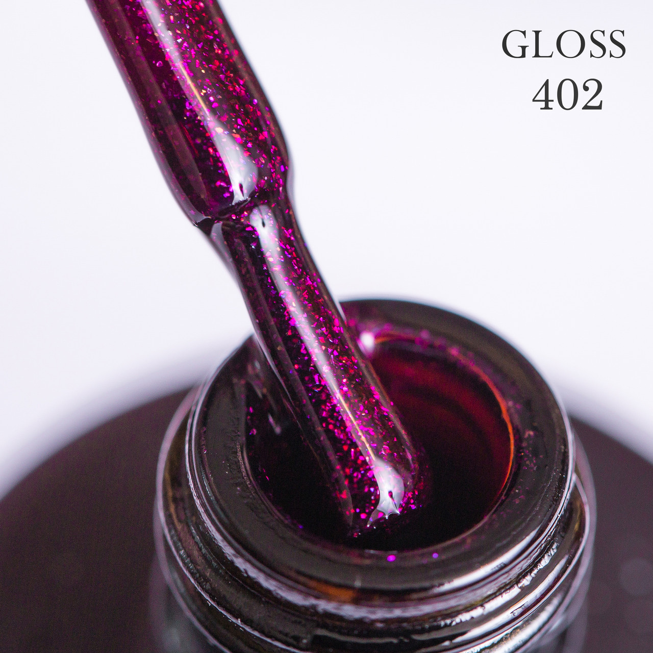 Гель-лак GLOSS 402 (сливовий з мікроблиском), 11 мл
