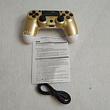 Бездротовий bluetooth джойстик DOUBLE Wireless Controller PS4 -DS-2312-Gold. Золото, фото 7