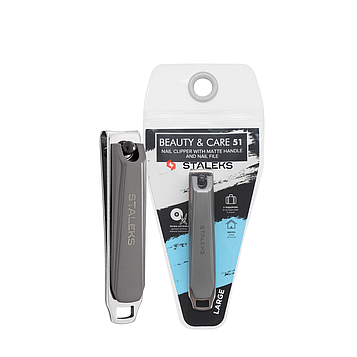 Кніпсер для нігтів з матовою ручкою та пилкою Staleks Beauty & Care KBC-51
