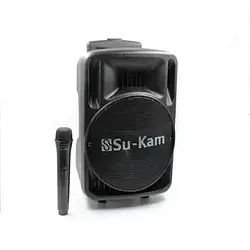 Портативна колонка Su-Kam BT 100D + 1 бездротовий мікрофон (12v/220v)