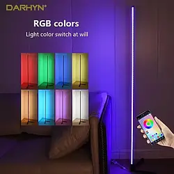 Підлогова лампа 1.2 m для спальні RGB світлодіодна Підлогова Лампа для спальні, HA-10