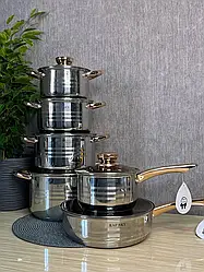 Набір каструль із неіржавкої сталі на 12 предметів RAF SKY RS7450
