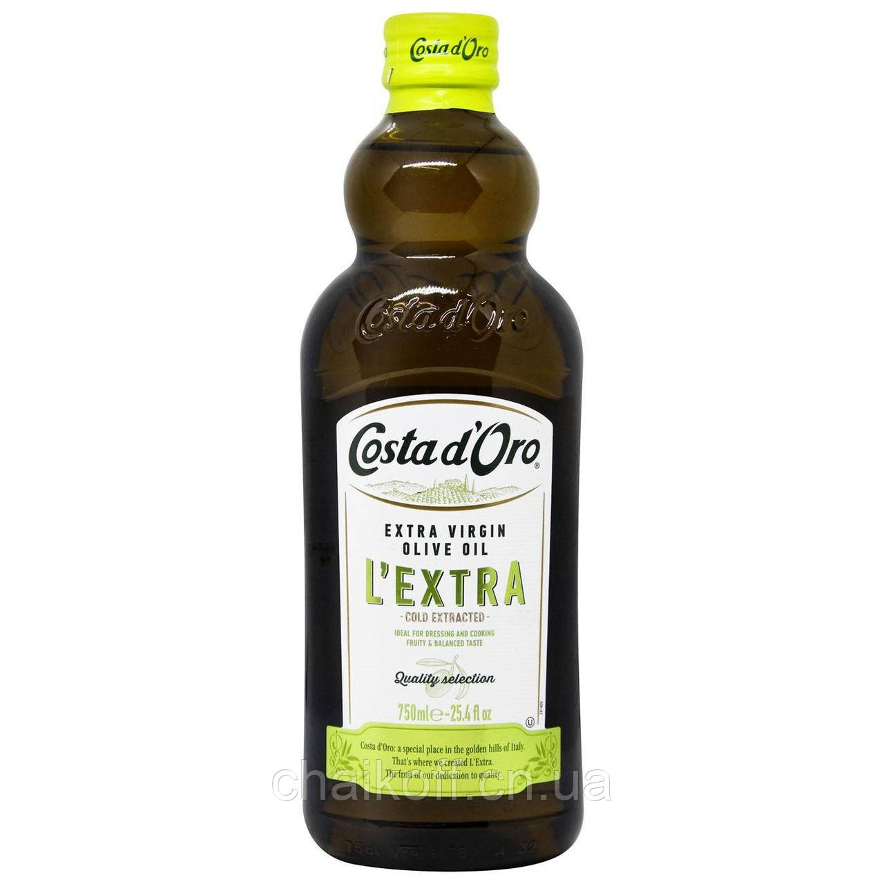 Олія оливкова Costa d'Oro Extra Virgin 750 мл (Італія), фото 1