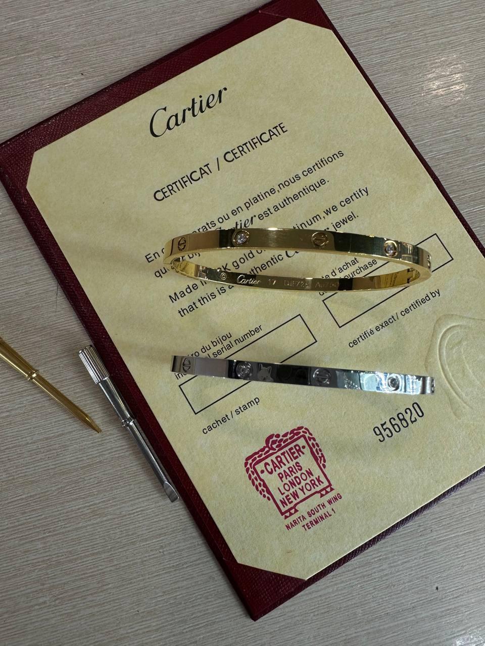 Браслет Cartier з викруткою під золото або під срібло / Cartier браслет із викруткою тонкий