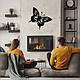 Декор в кімнату дерев'яна картина на стіну Політ метелика стиль мінімалізм 20x23 см Woodyard (16034--20x23), фото 9