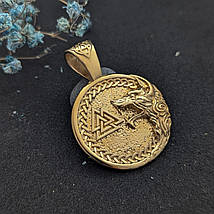 Вовк Фенрір і символ Валькнут, кулон амулет талісман, фото 5