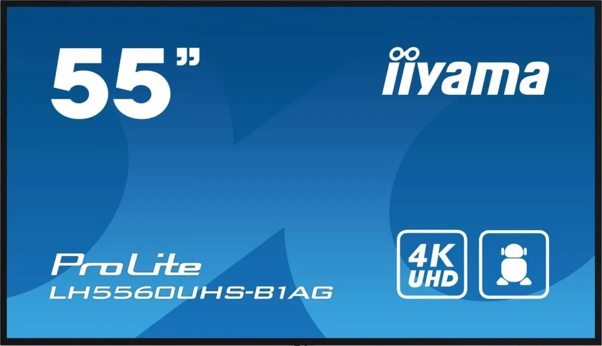 Проекційний екран (інтерактивна дошка) Iiyama Wielkoformatowy 43 Cale Lh5560Uhs-B1Ag Matowy 24H/7 500(Cd/M2) Va 3840x2160 Uhd(4K)