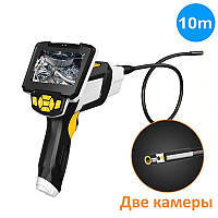 Ендоскоп для авто технічний з 2-ма камерами Inskam 112-10 Dual, 8 мм, з 4.3" екраном, Full HD запис, кабель 10 метрів