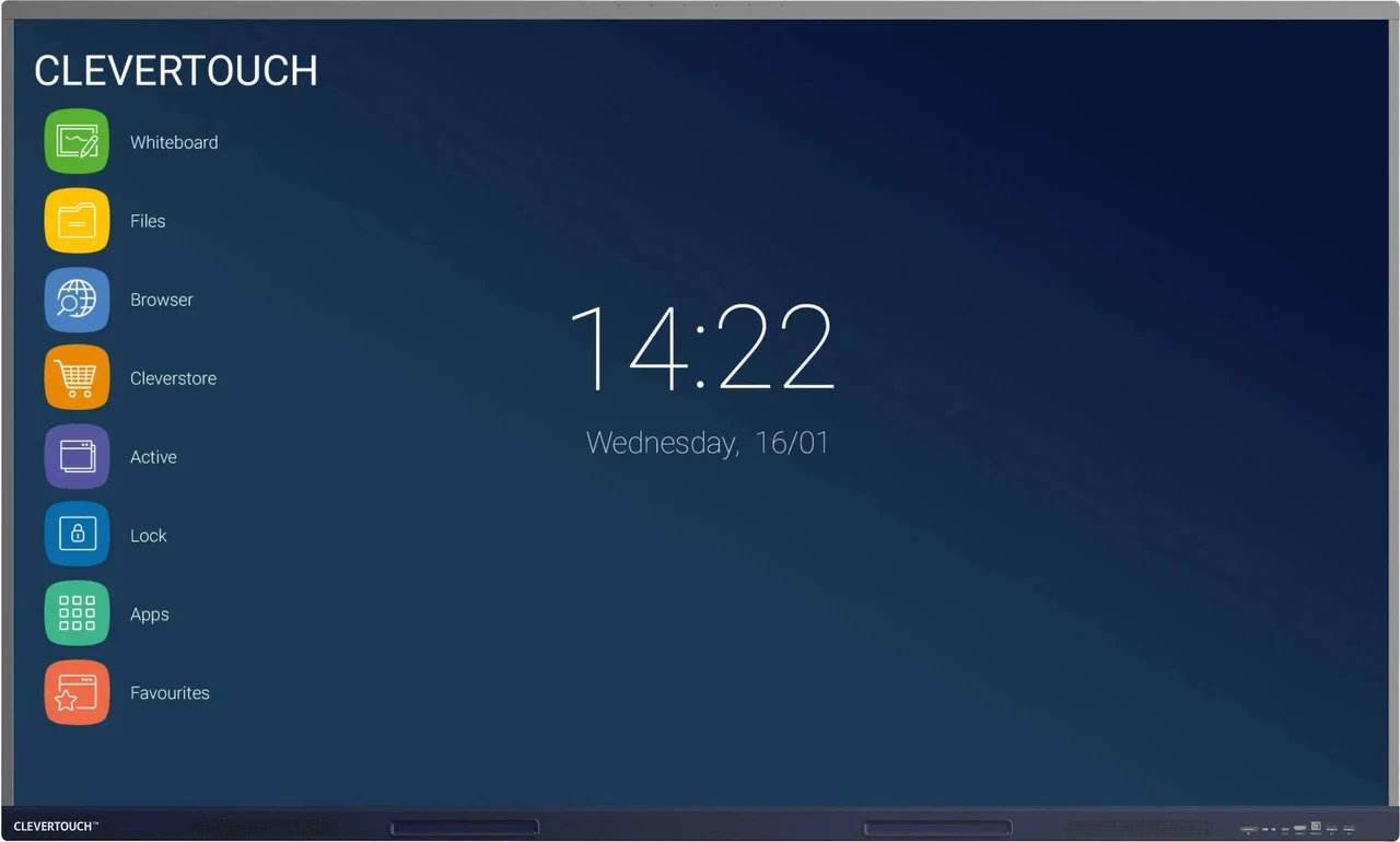 Проекційний екран (інтерактивна дошка) Clevertouch IMPACT Max 8G 86" | Dotykowy 4K, Android 11, Microsoft 365, 8GB RAM, WiFi, 450