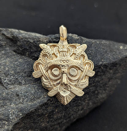 Один Маска Лік Одина з руною Альгіз, кулон, амулет, фото 1