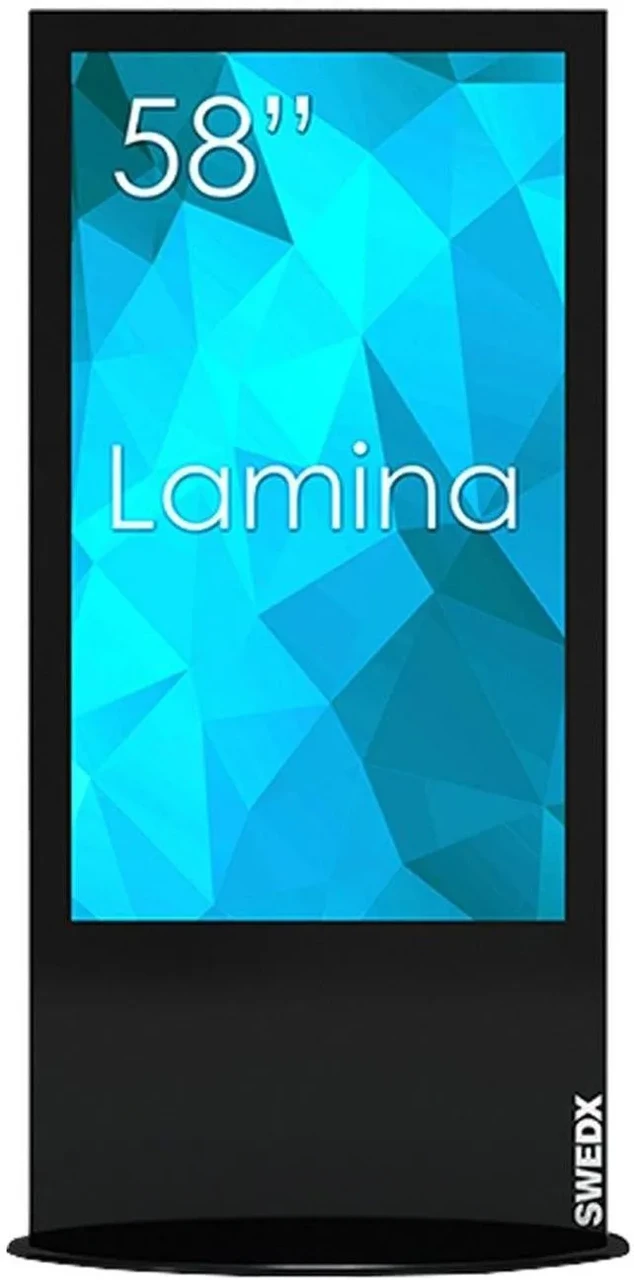 Проекційний екран (інтерактивна дошка) SWEDX Lamina 58" 4K Black SWL-58K8-A2 | Digital Signage kiosk informacyjny wolnostojący