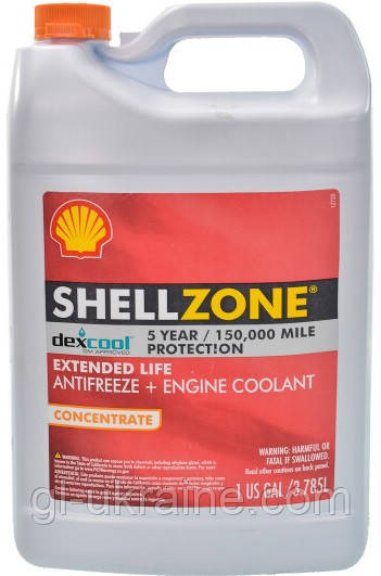 Антифриз-концентрат SHELLZONE DEX-COOL Extended Life червоний (-80°C), 3.785л