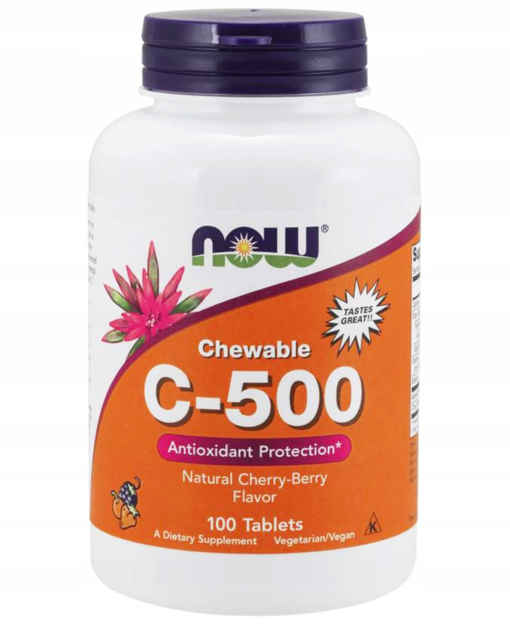 NOW Foods ВІТАМІН С-500 для смоктання БІОФЛАВОНОЇДІВ, фото 1