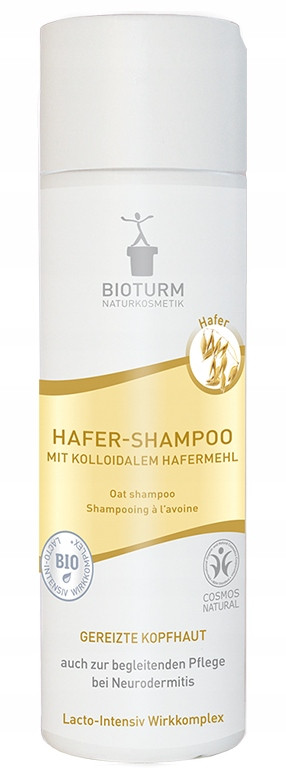 BIOTURM Шампунь з вівсом для сухої та подразненої шкіри голови атопічного дерматиту, фото 1