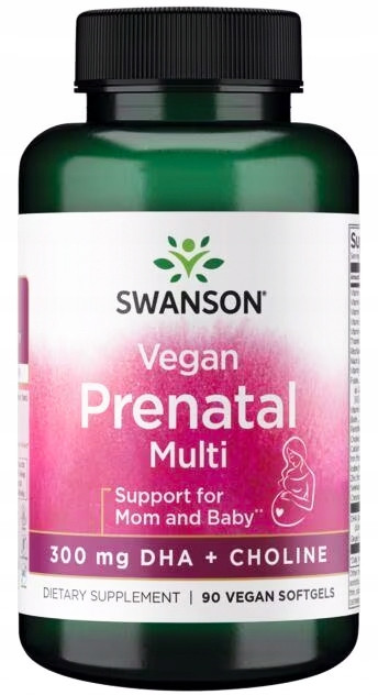 SWANSON Vegan Prenatal Multi з DHA CHOLINE для вагітності, фото 1