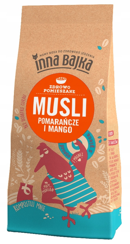 Inna Bajka МЮСЛІ З АПЕЛЬСИНОМ ТА МАНГО 250г БЕЗ ЦУКРУ, фото 1