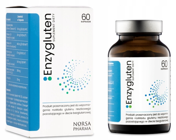 Norsa Pharma ENZYGLUTEN Розщеплення глютену ТРАВНІ ФЕРМЕНТИ Бетаїн, фото 1