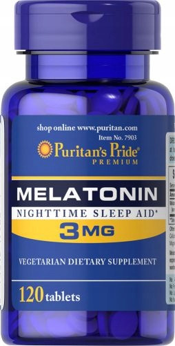 Puritan's Pride MELATONIN 3mg 120tabs безсоння регенерація сон, фото 1