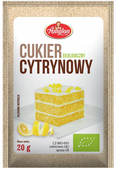 Amylon ОРГАНІЧНИЙ ЛИМОН ЦУКОР З ЛИМОННОЮ ЦІРКОЮ Organic, фото 1