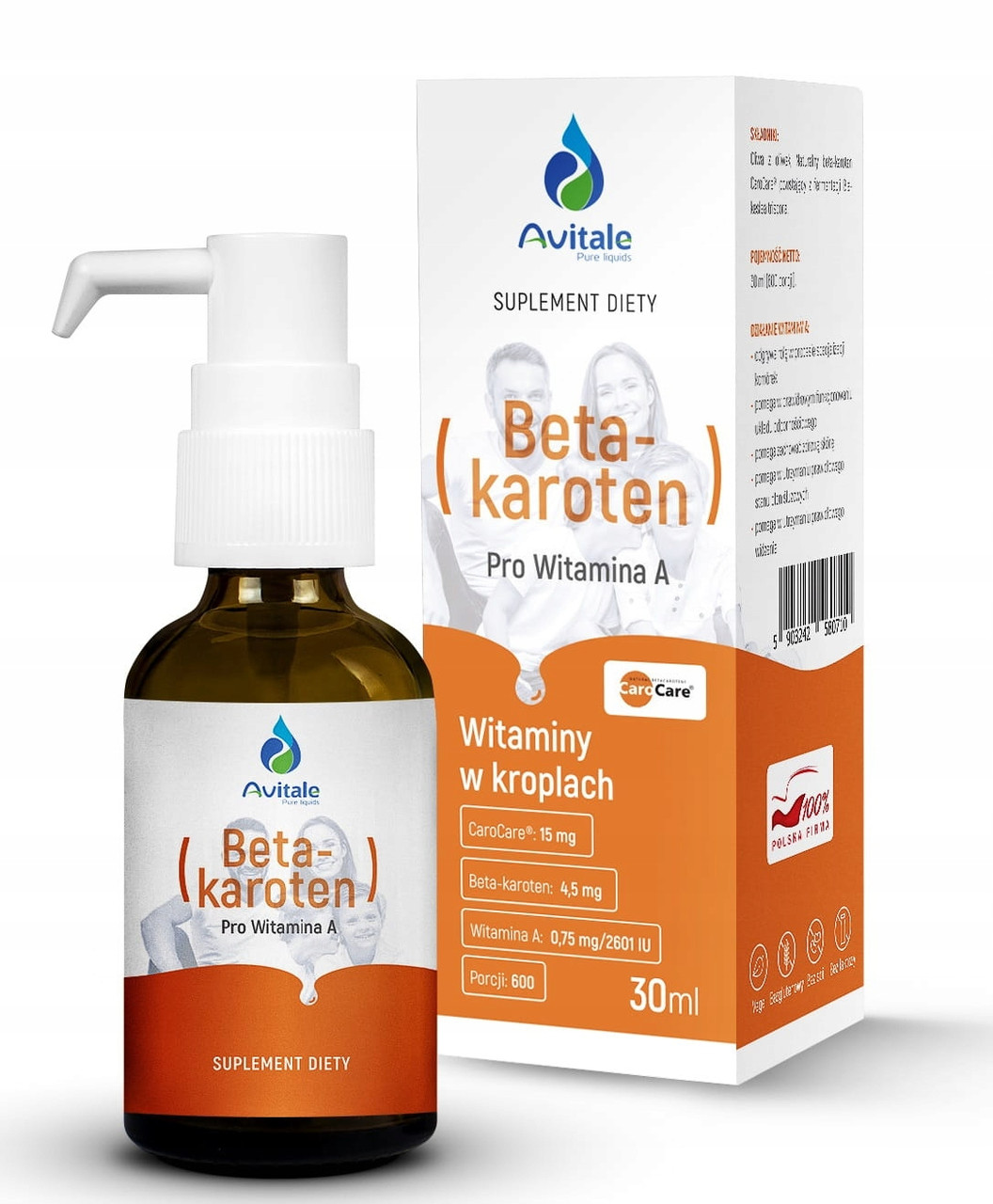 Aliness НАТУРАЛЬНІ бета-каротинові краплі вітамін А, фото 1