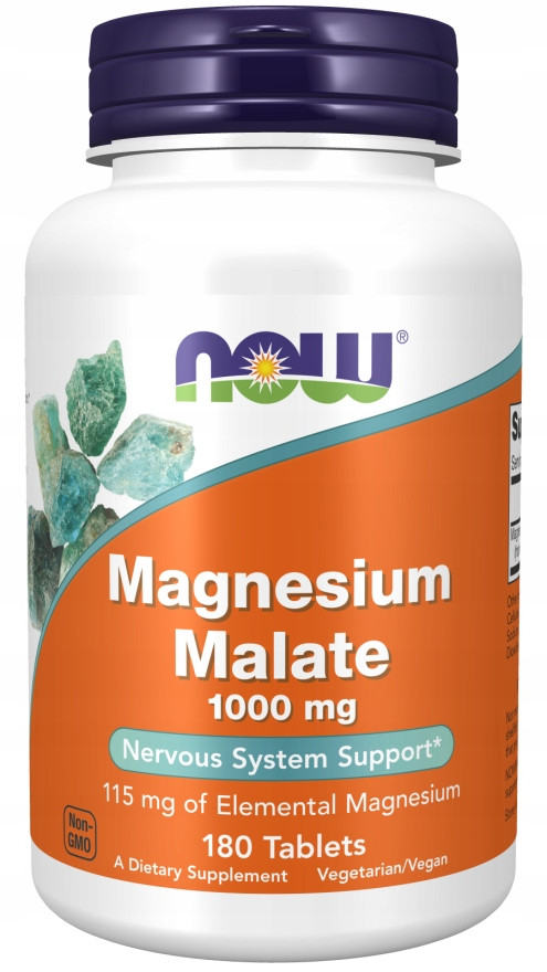 NOW FOODS MAGNESIUM MALATE malat 180т В НАЯВНОСТІ, фото 1