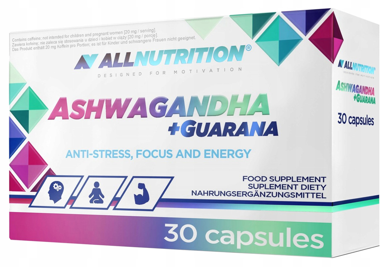 Allnutrition ASHWAGANDHA + Guarana GINSET Stress, фото 1