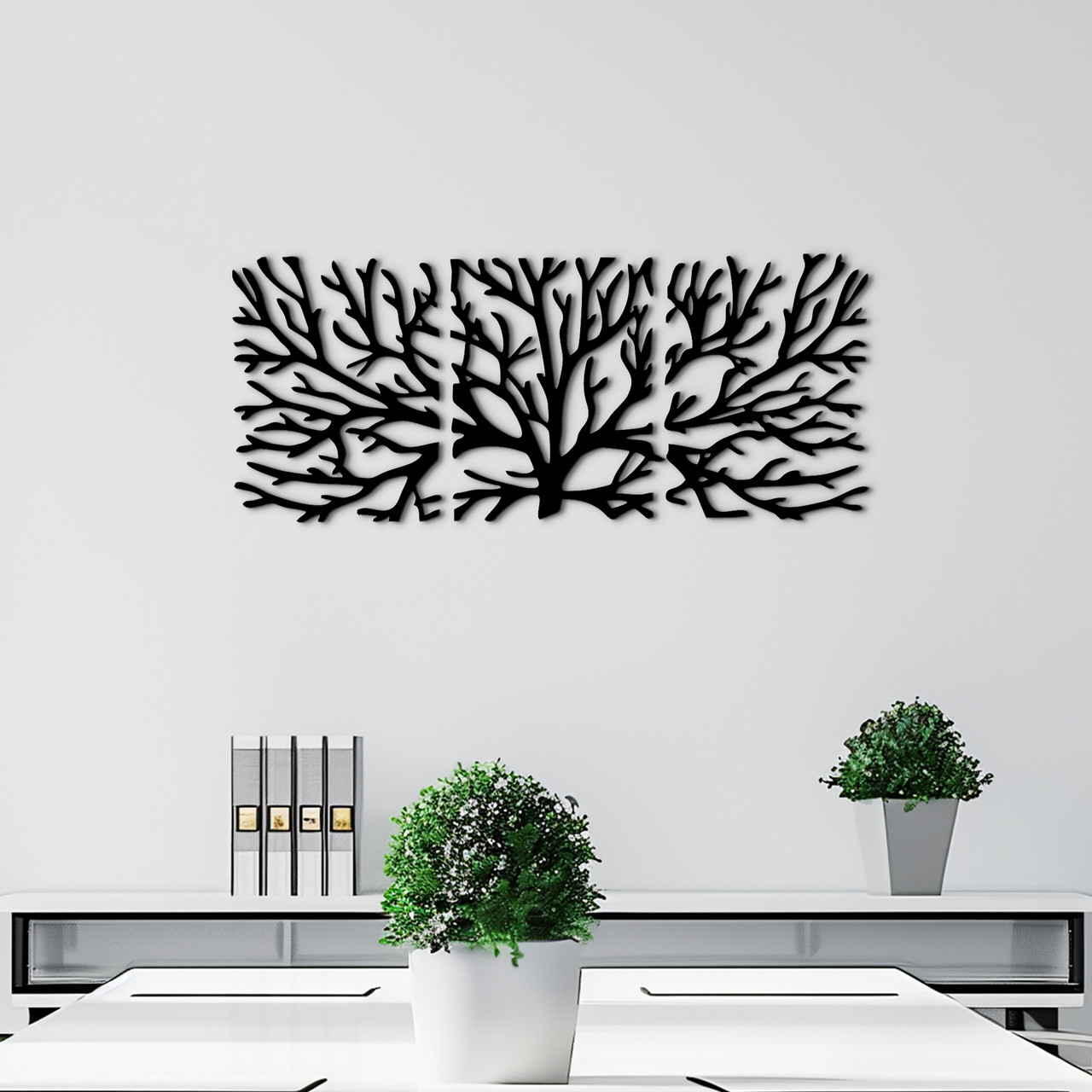 Інтер'єрна картина на стіну декор в кімнату Крона дерева модульна  20x48 см Woodyard (16055--20x48), фото 1