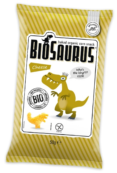 КУКУРУДЗА BIOSAURUS ХРУСТИТИ ОРГАНІЧНІЙ СИР ДИНОЗАВРІ Без глютену, фото 1