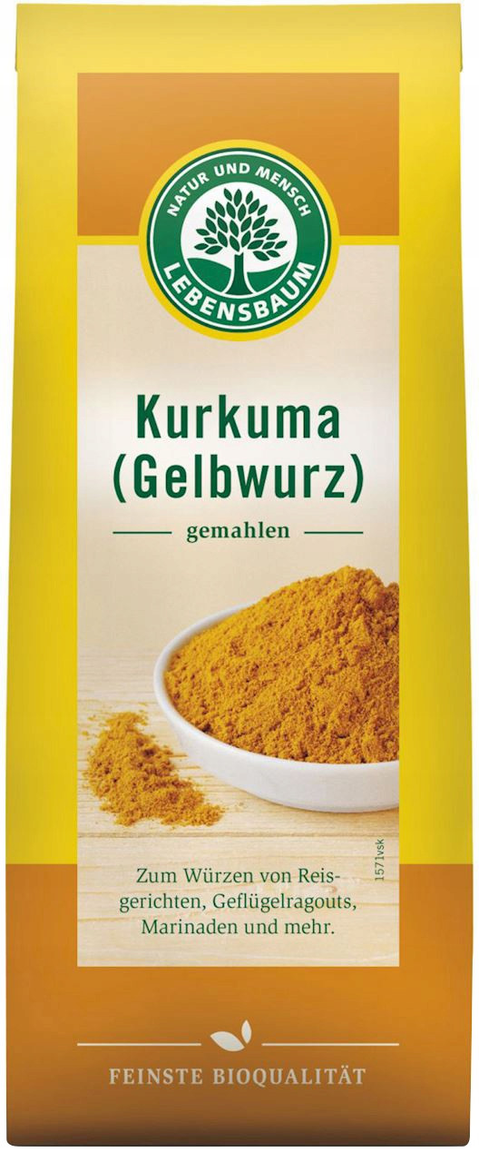 Органічна мелена куркума BIO 50г Lebensbaum, фото 1