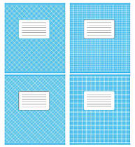 Зошит учнівський 12 аркушів коса лінія Поліграфіст Блакитний фон 12С 553