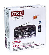 Двоканальний підсилювач потужності звуку з пультом AMP AK-688BT UKC Підсилювач звуку з USB та Bluetooth, фото 6