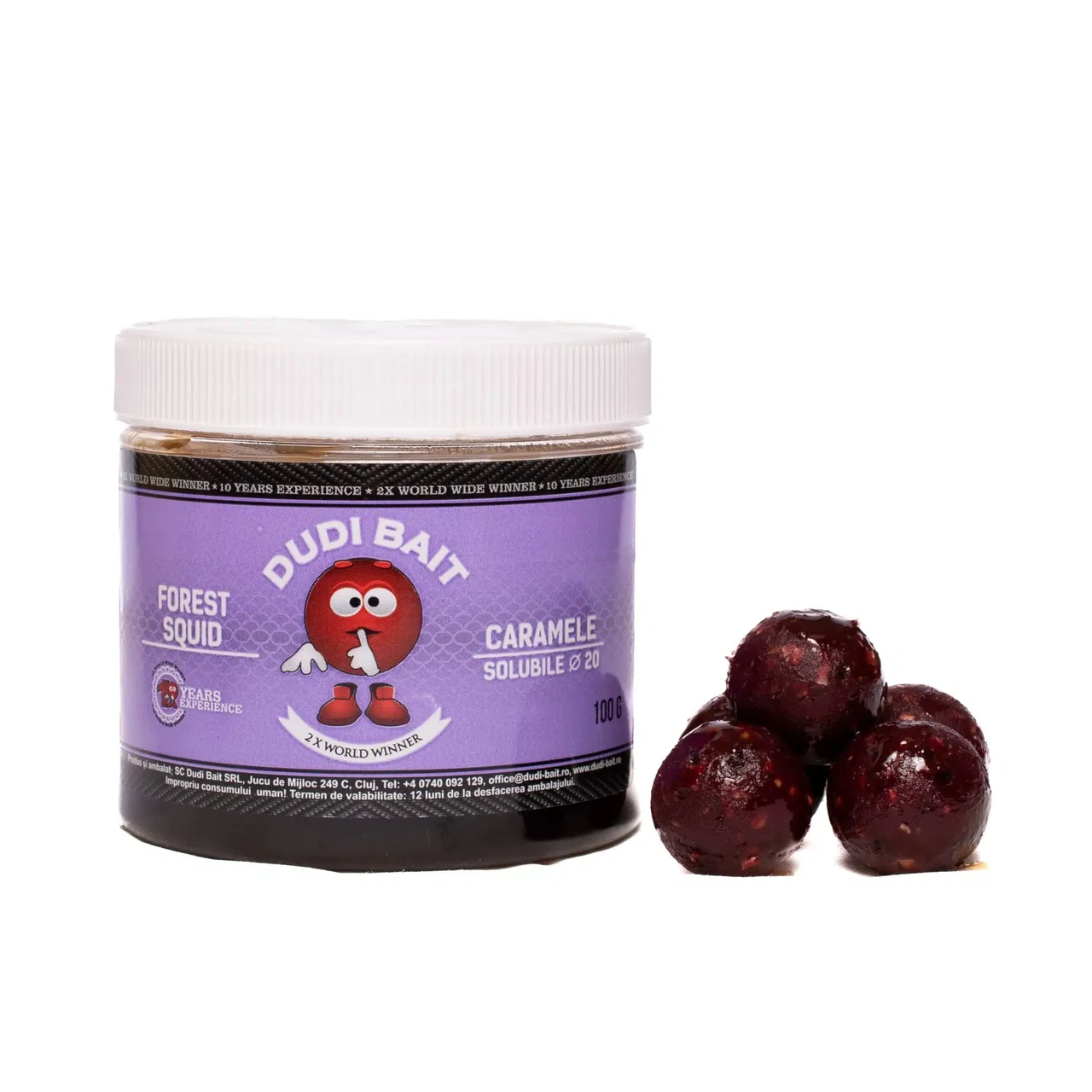 Бойли варені Dudi Bait Forest Squid Caramele Tari 20 мм, фото 1