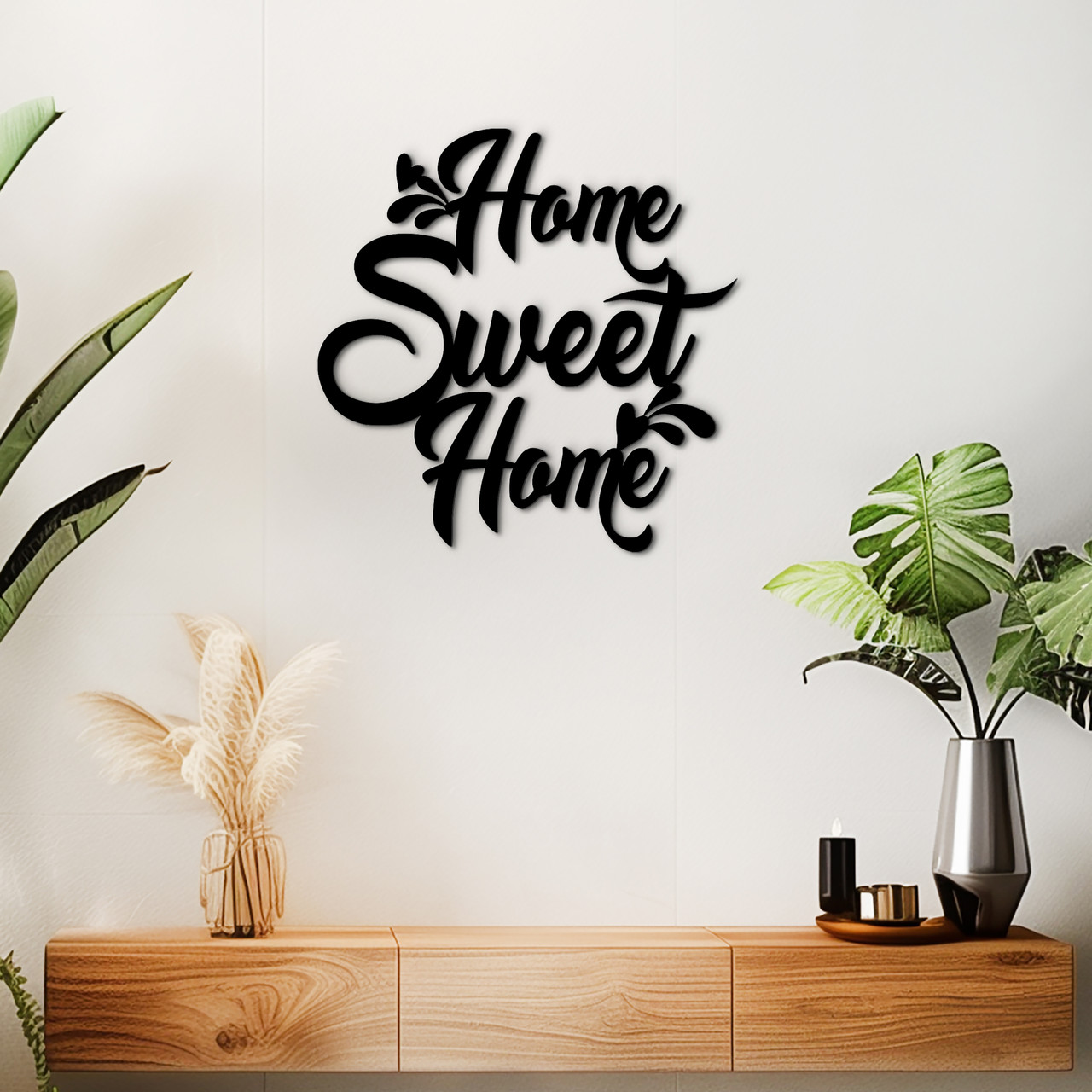 Настінний декор для дому картина лофт Home Sweet Home декоративне панно 20x20 см Woodyard (16158--20x20), фото 1