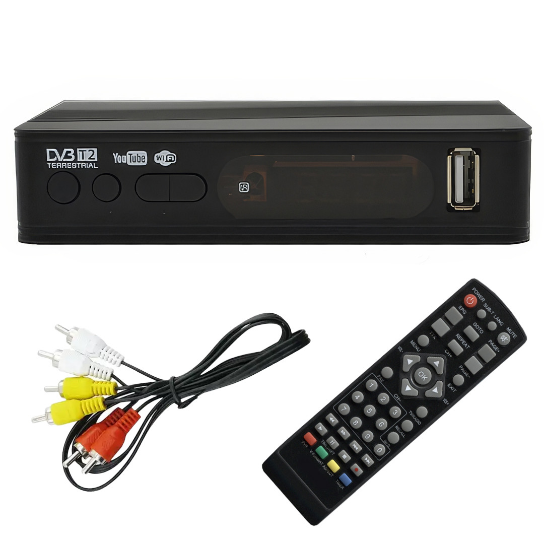 Цифровий ефірний приймач DVB-T2 0967 Ефірна приставка для телевізора з підтримкою wi-fi адаптера, фото 1