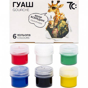 Гуаш 6квітів 16мл UA 7C20602 640683 G-Rich
